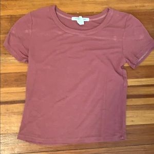 Ribbed Mauve Tshirt
